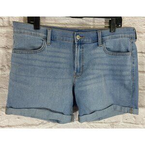 Old Navy Women's Size 10 Blue Denim Mid Rise WOW Cuff Jean Shorts